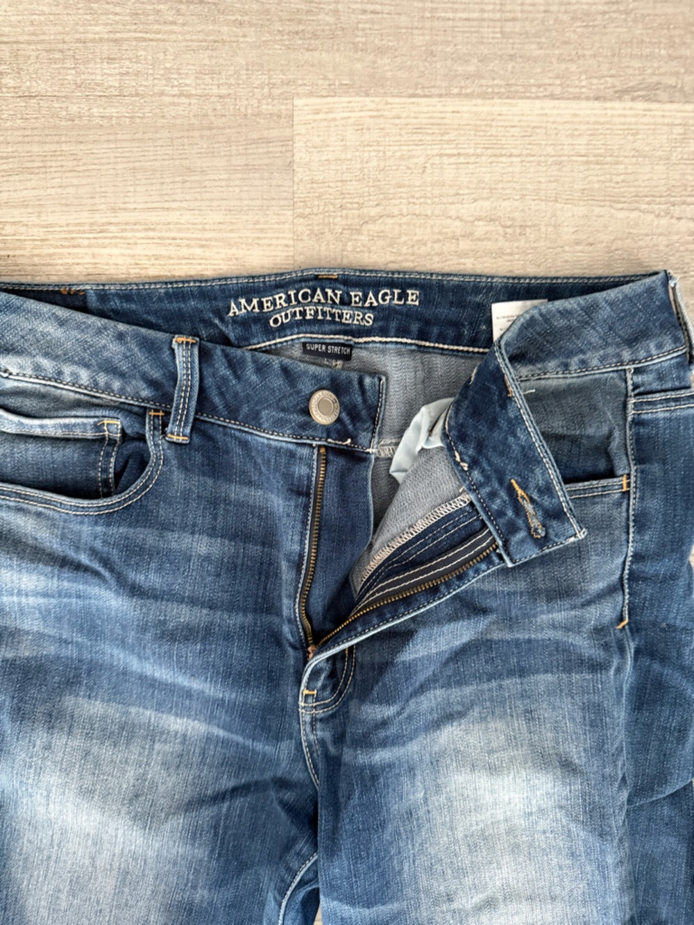 American Eagle Outfitters Dark Blue Flare Jeans - Picture 2 of 5